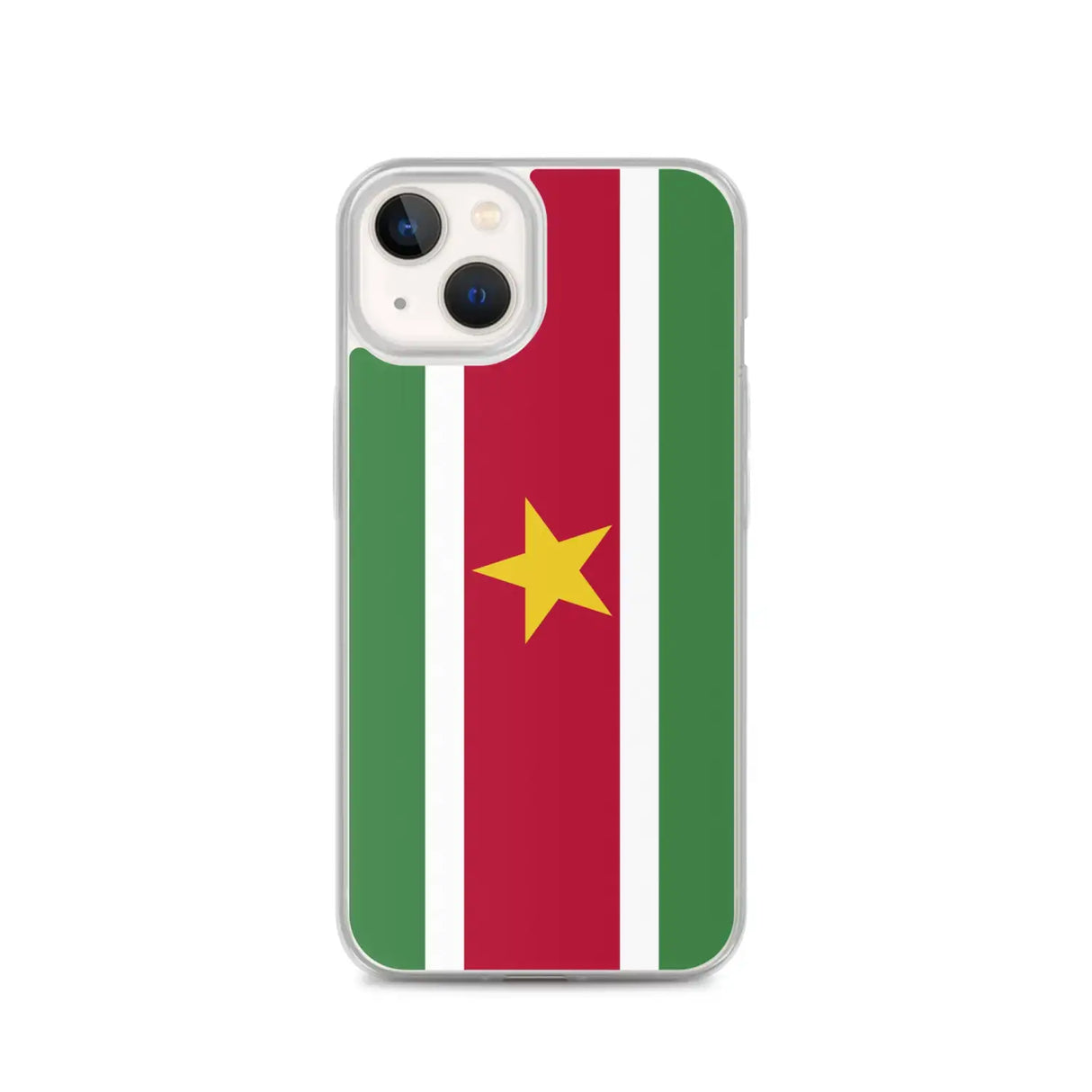 Coque iphone drapeau suriname souple antichoc transparente