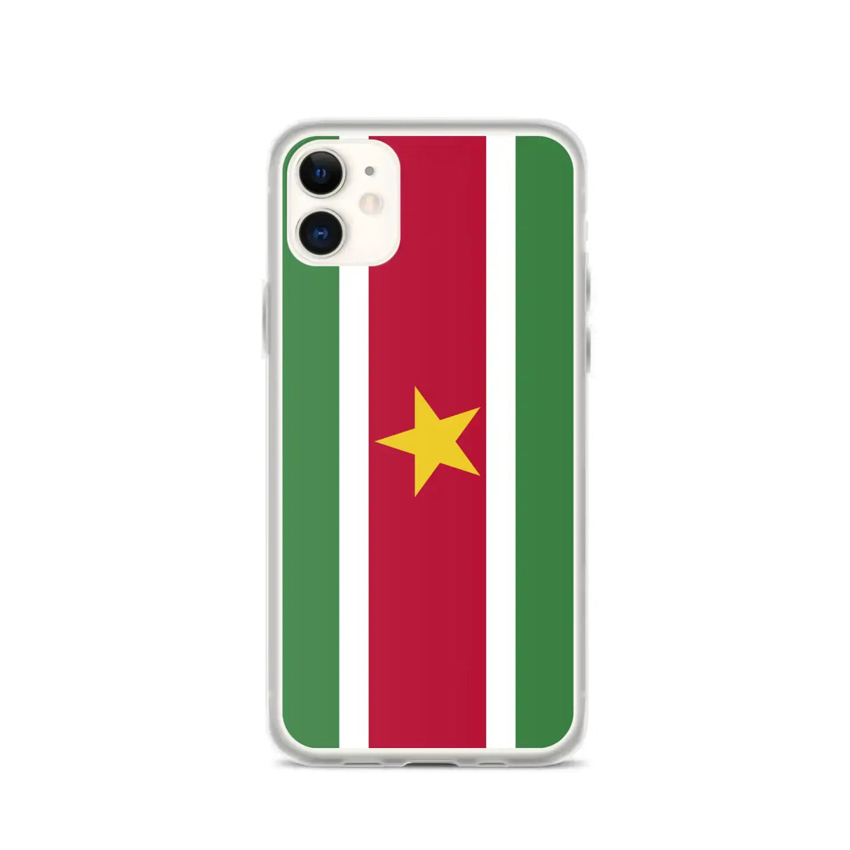 Coque iphone drapeau suriname souple antichoc transparente