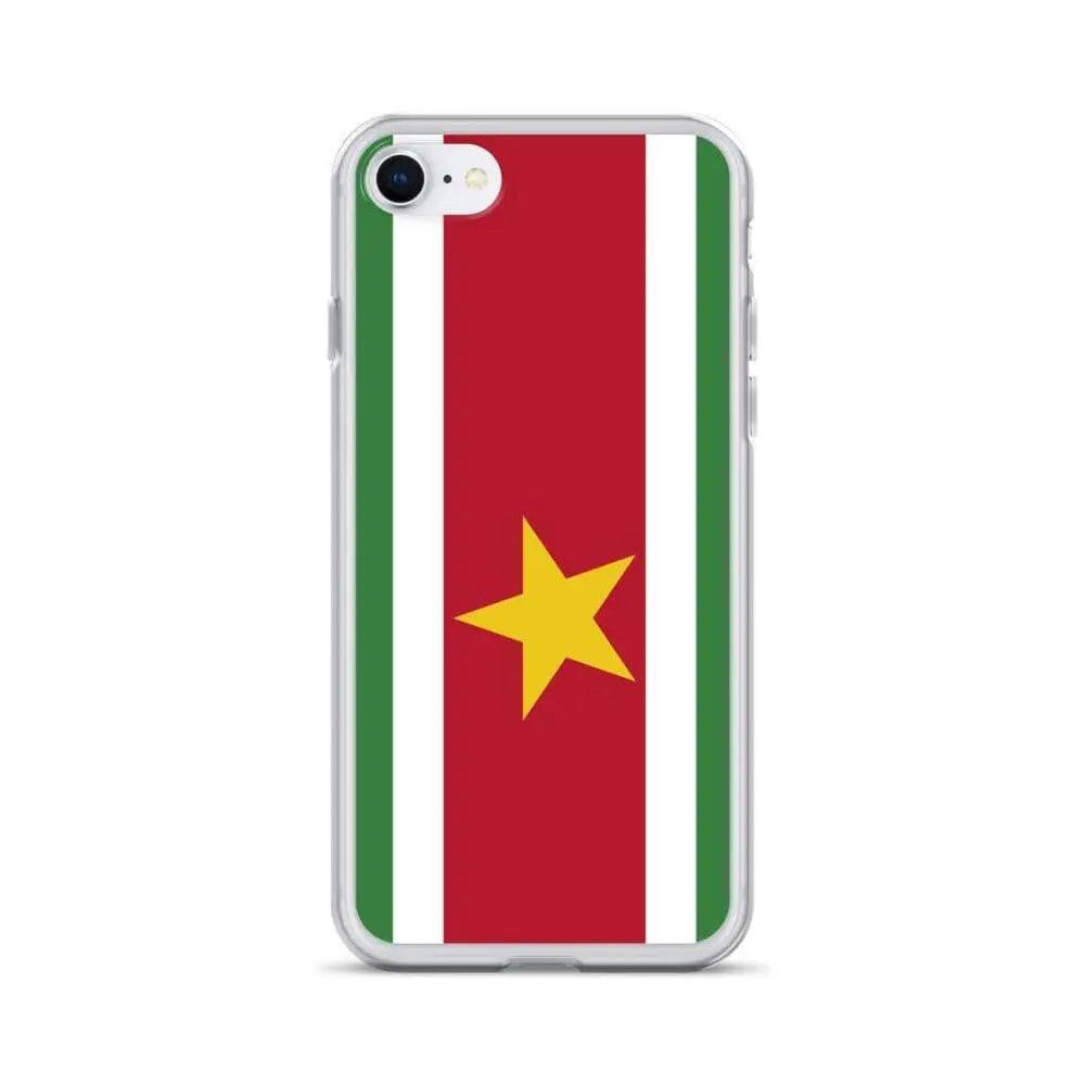 Coque iphone drapeau suriname souple antichoc transparente