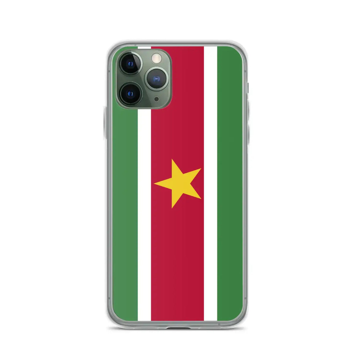 Coque iphone drapeau suriname souple antichoc transparente