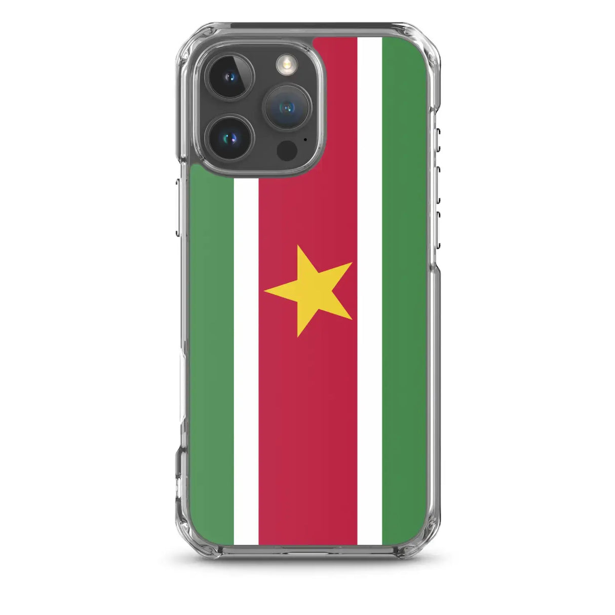 Coque iphone drapeau suriname souple antichoc transparente