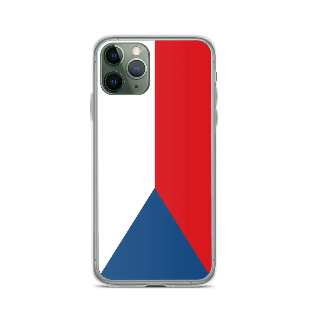Coque iphone drapeau tchéquie souple antichoc transparente
