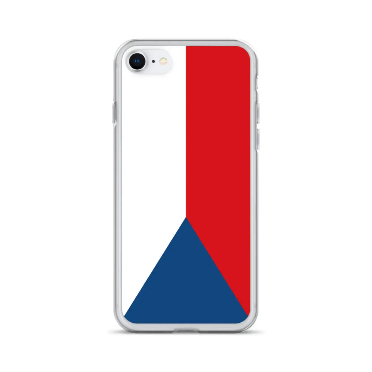Coque iphone drapeau tchéquie souple antichoc transparente