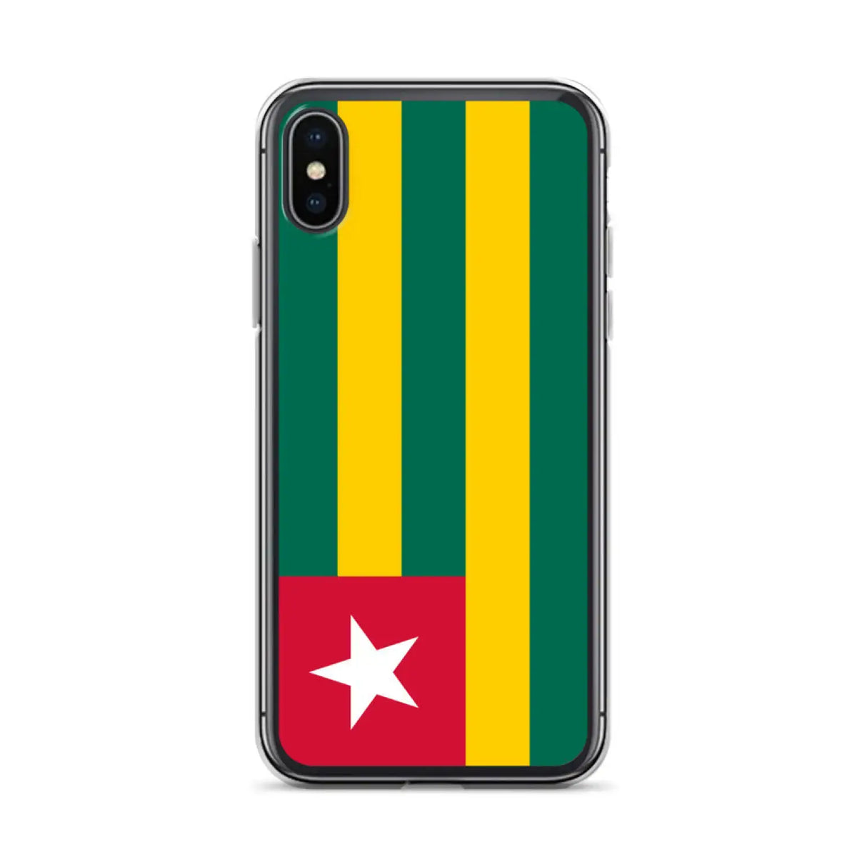 Coque iphone drapeau togo souple antichoc transparente