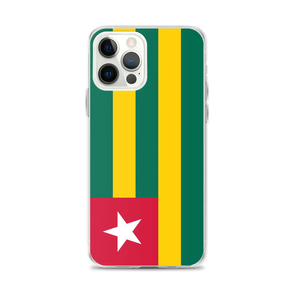 Coque iphone drapeau togo souple antichoc transparente