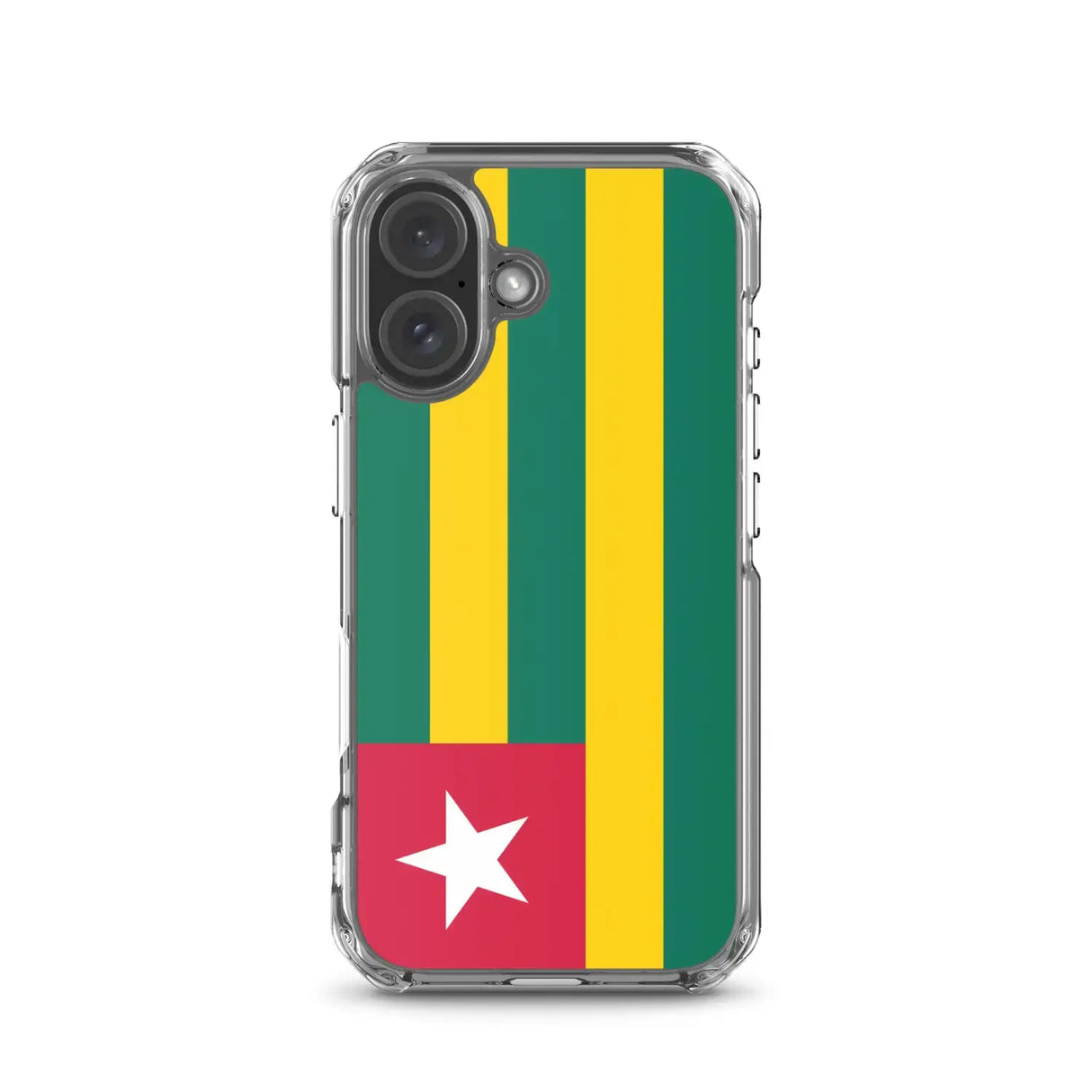 Coque iphone drapeau togo souple antichoc transparente