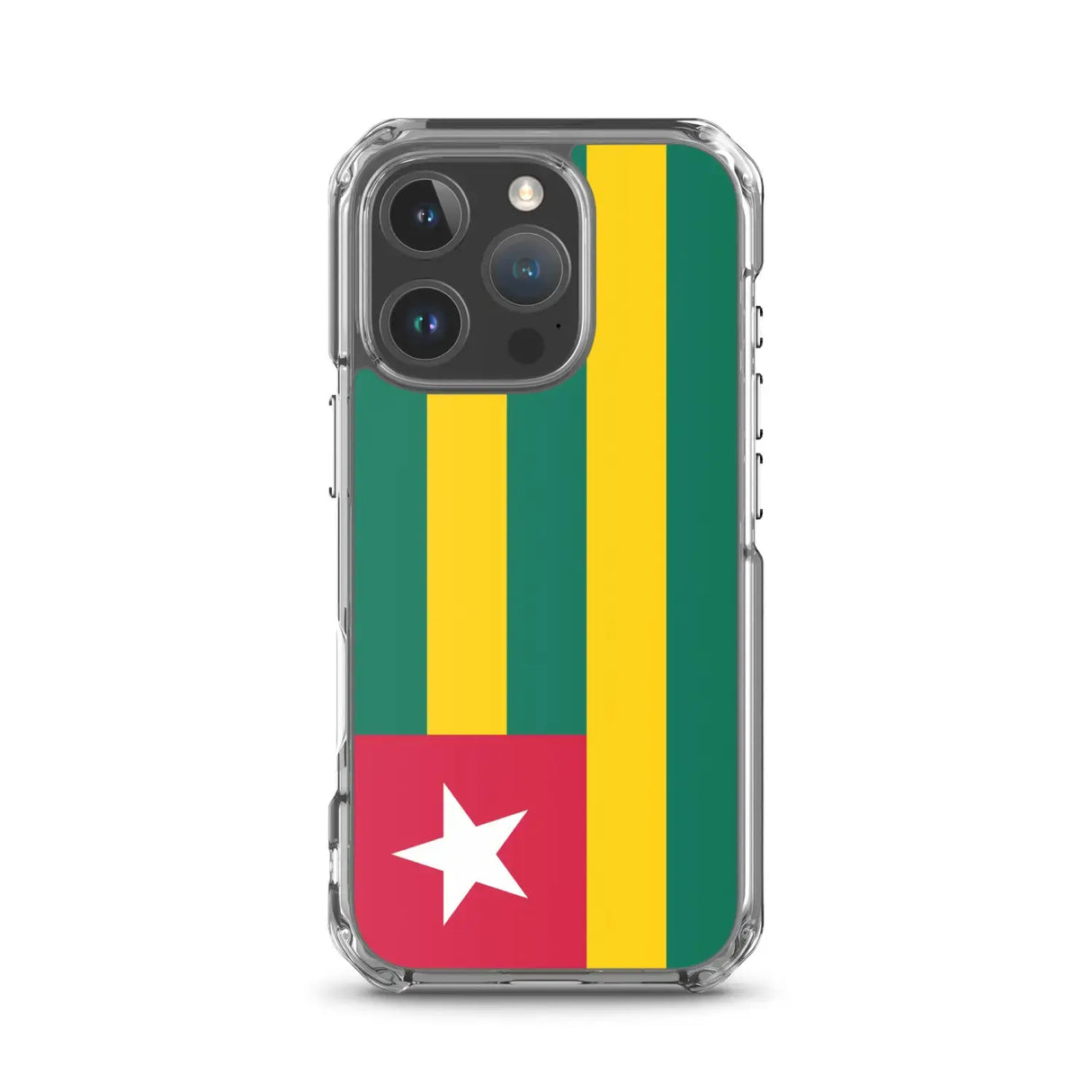 Coque iphone drapeau togo souple antichoc transparente