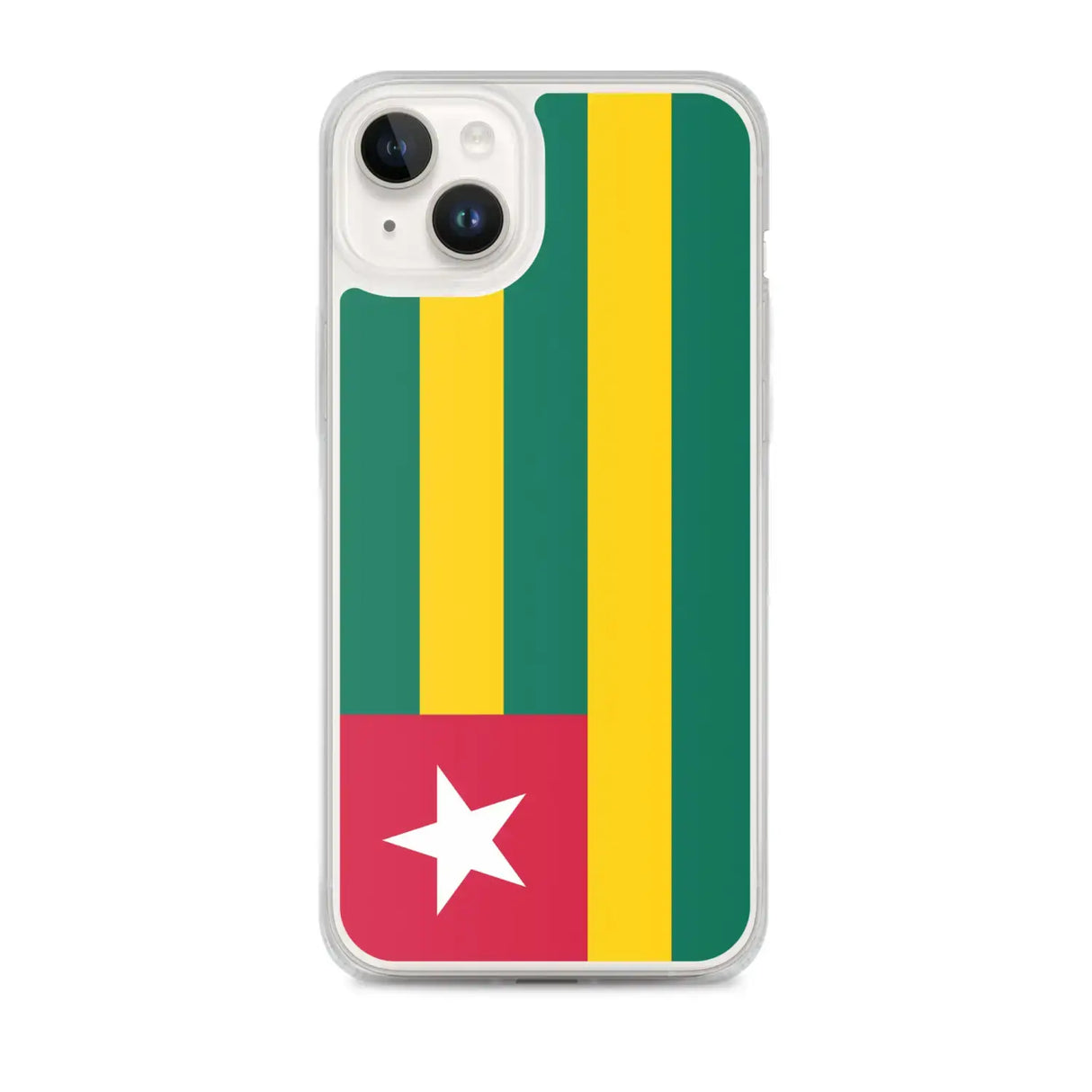 Coque iphone drapeau togo souple antichoc transparente
