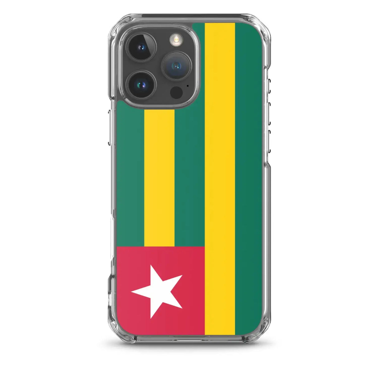 Coque iphone drapeau togo souple antichoc transparente