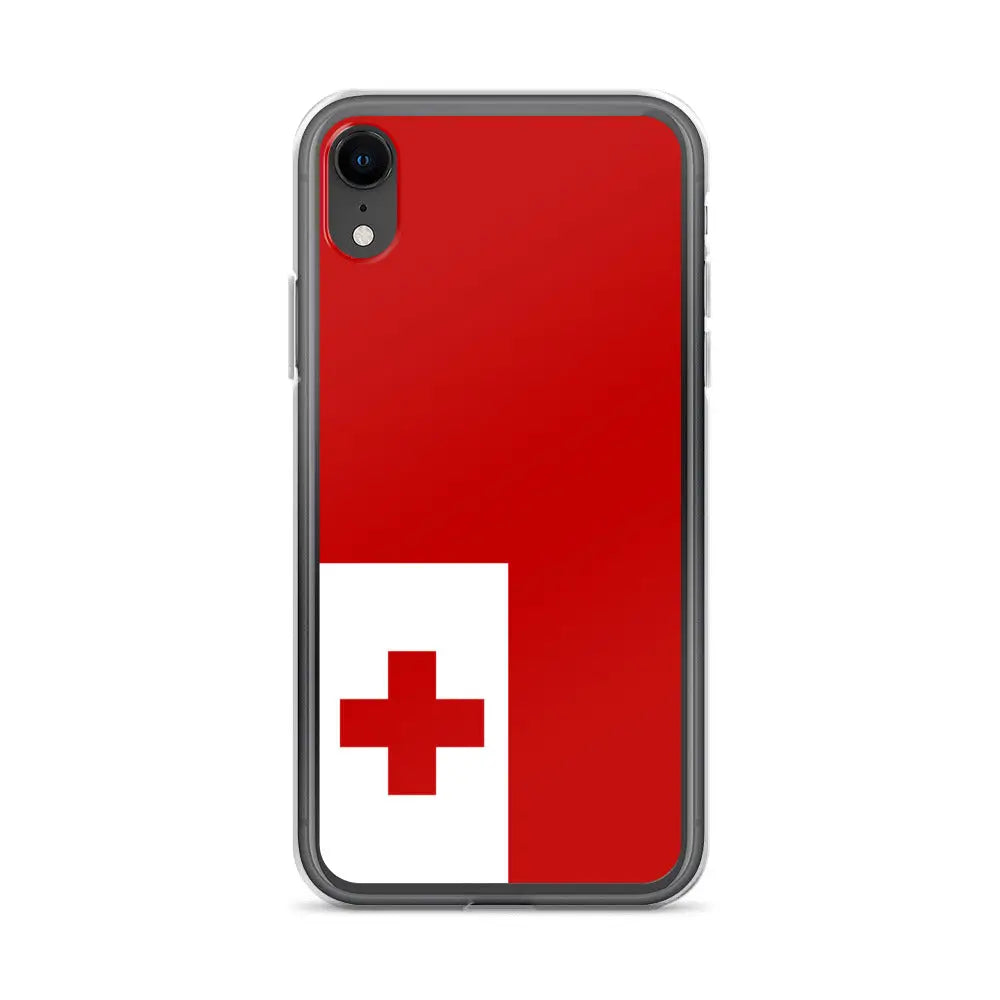 Coque iphone drapeau tonga souple antichoc transparente