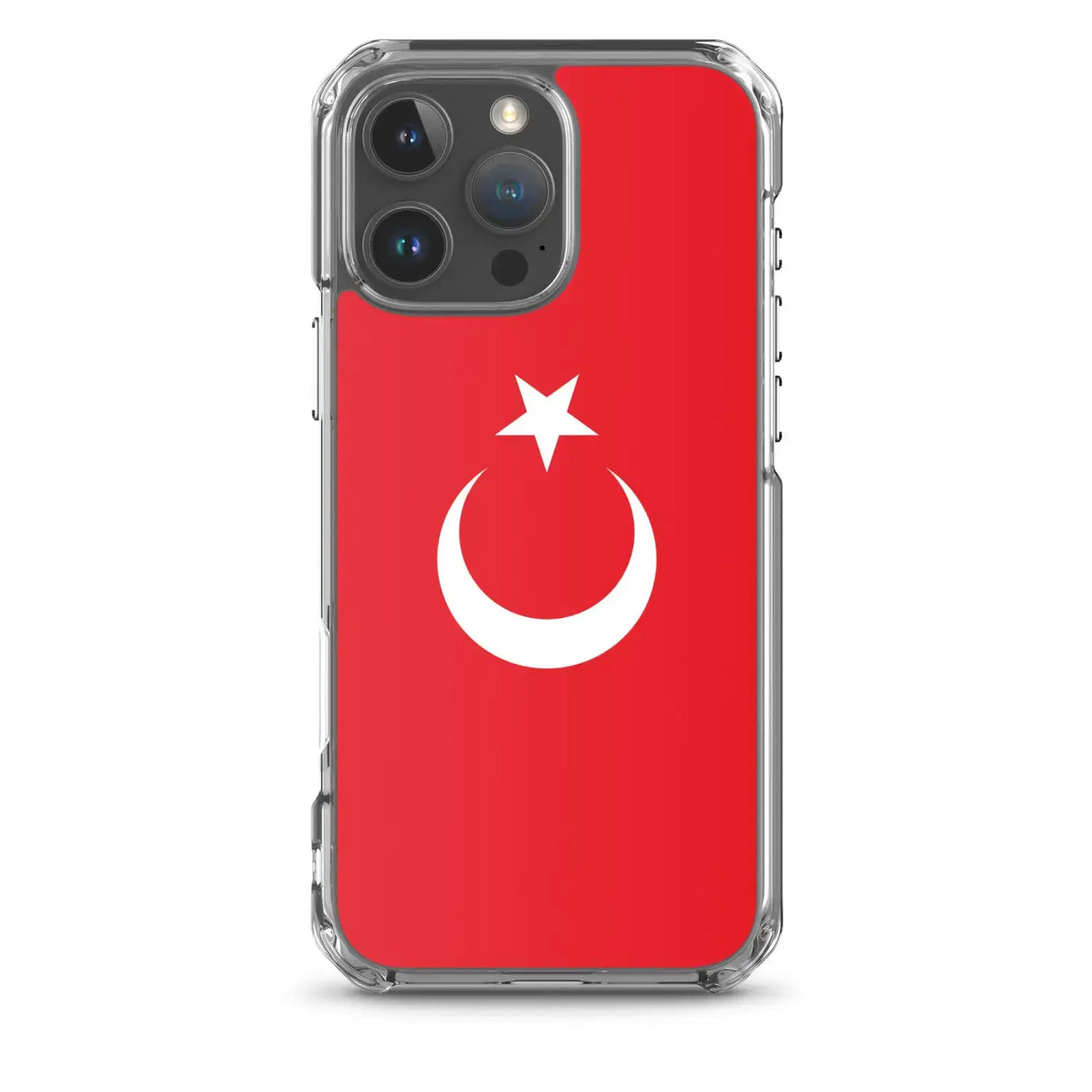 Coque iphone drapeau turquie souple antichoc transparente