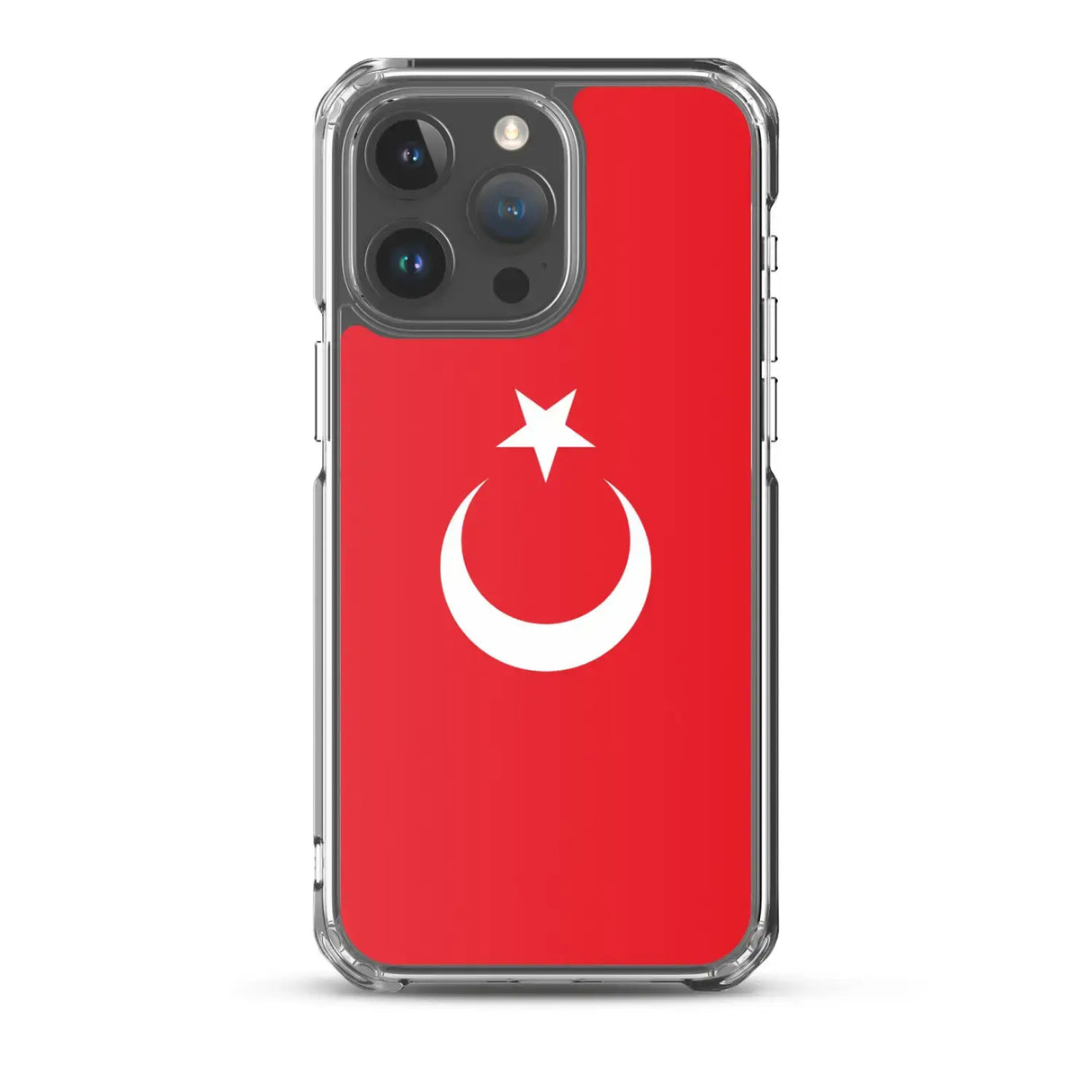 Coque iphone drapeau turquie souple antichoc transparente