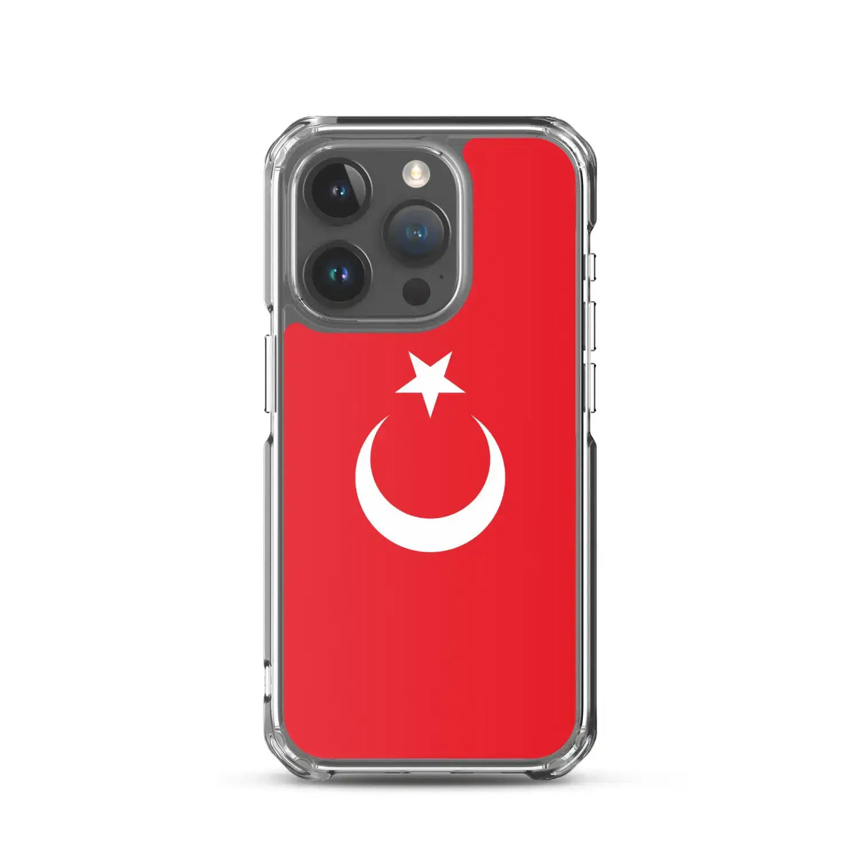 Coque iphone drapeau turquie souple antichoc transparente