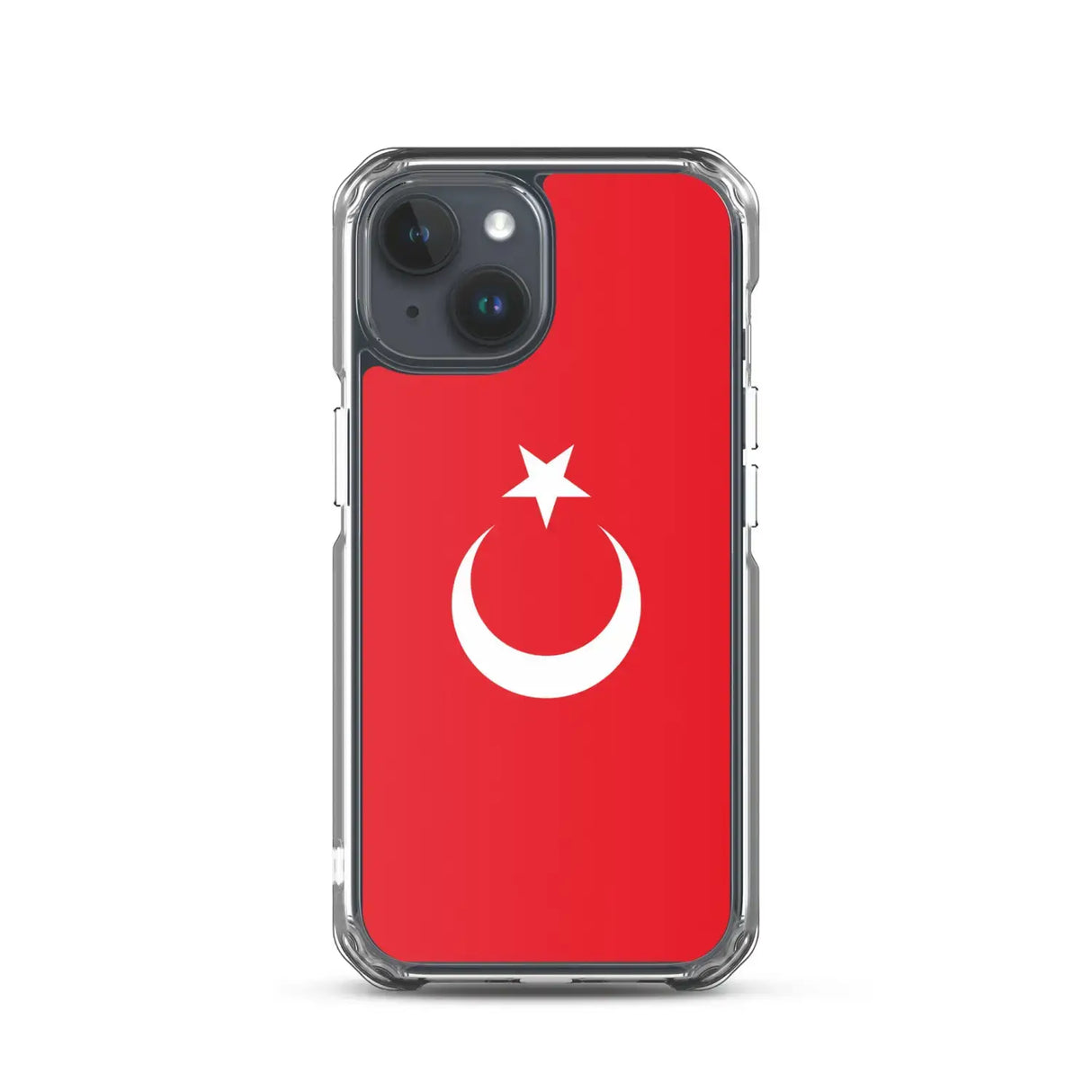 Coque iphone drapeau turquie souple antichoc transparente