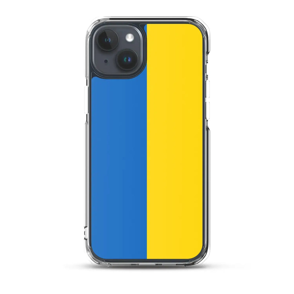 Coque iphone drapeau ukraine souple antichoc transparente