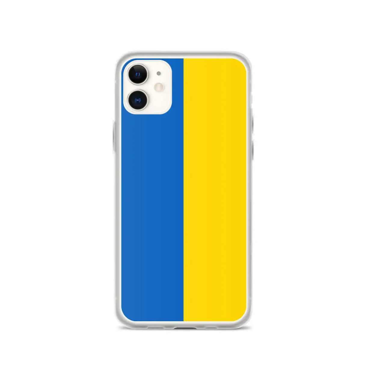 Coque iphone drapeau ukraine souple antichoc transparente