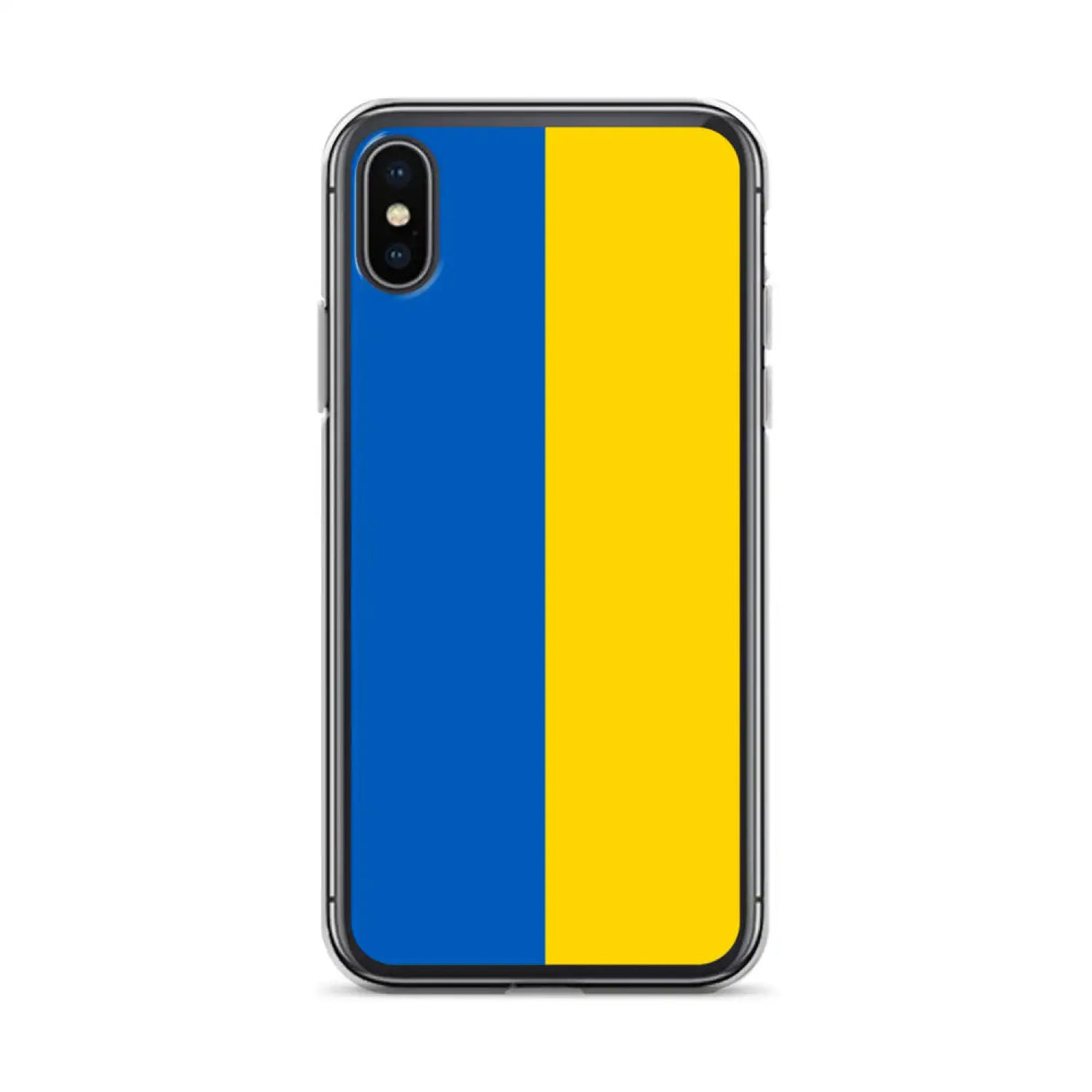 Coque iphone drapeau ukraine souple antichoc transparente