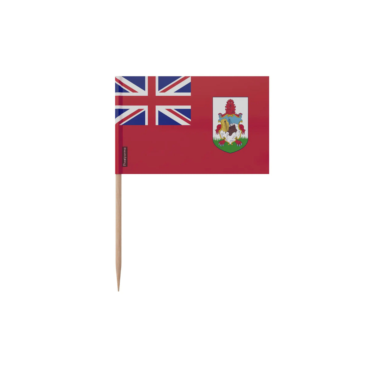 Cure-dents drapeau bermudes plastique adhésif bambou