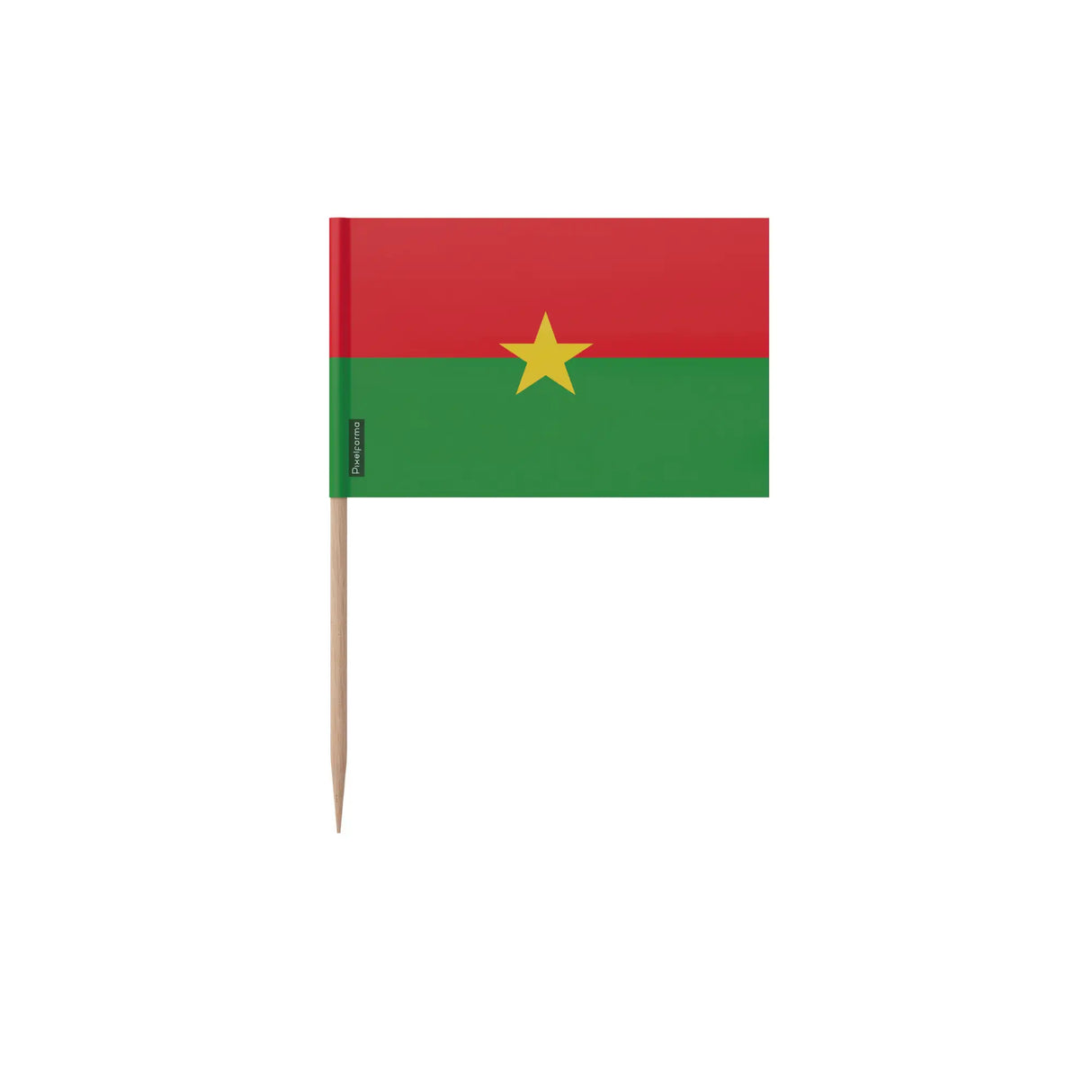 Cure-dents drapeau burkina faso plastique bâton bambou