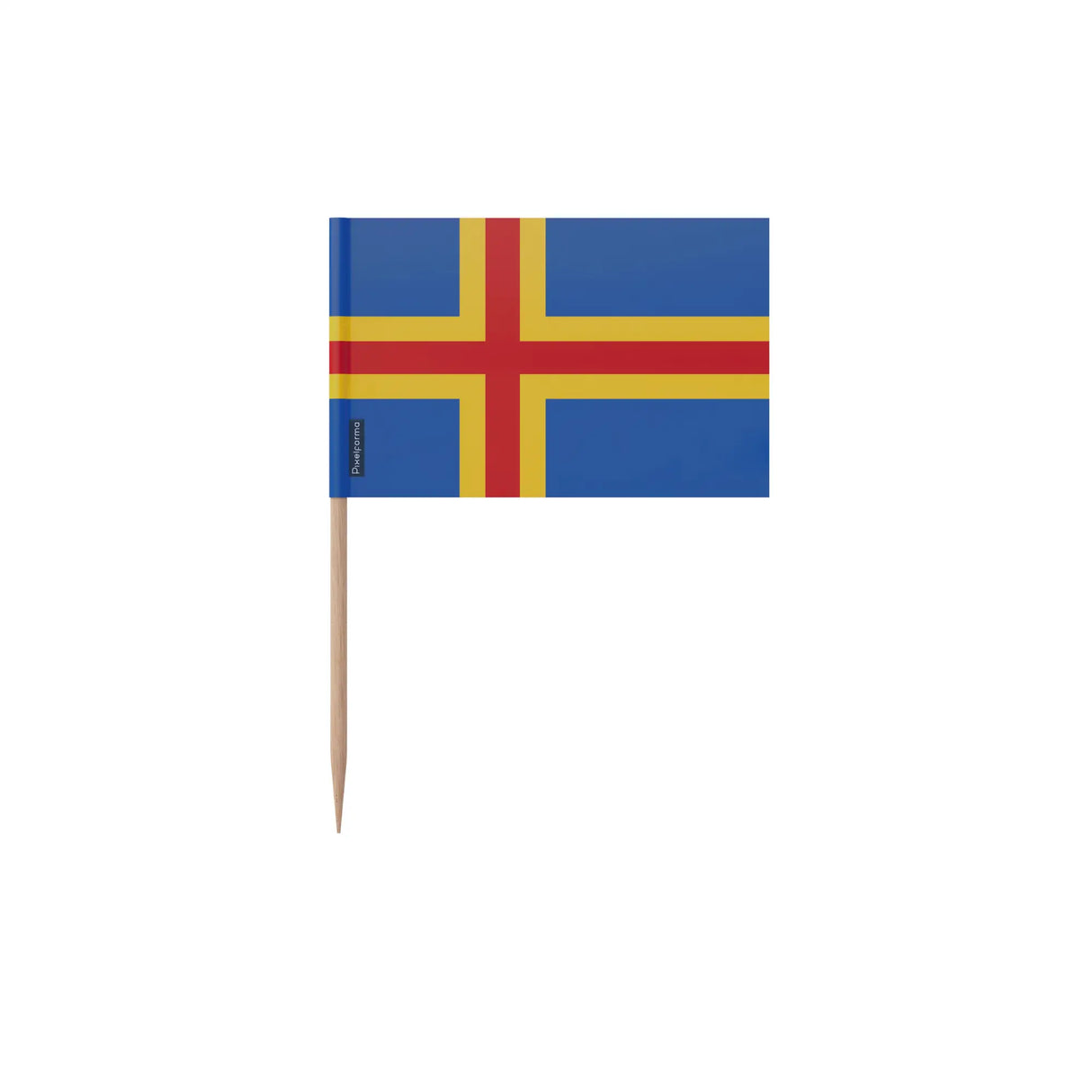 Cure-dents drapeau d’åland plastique adhésif bambou