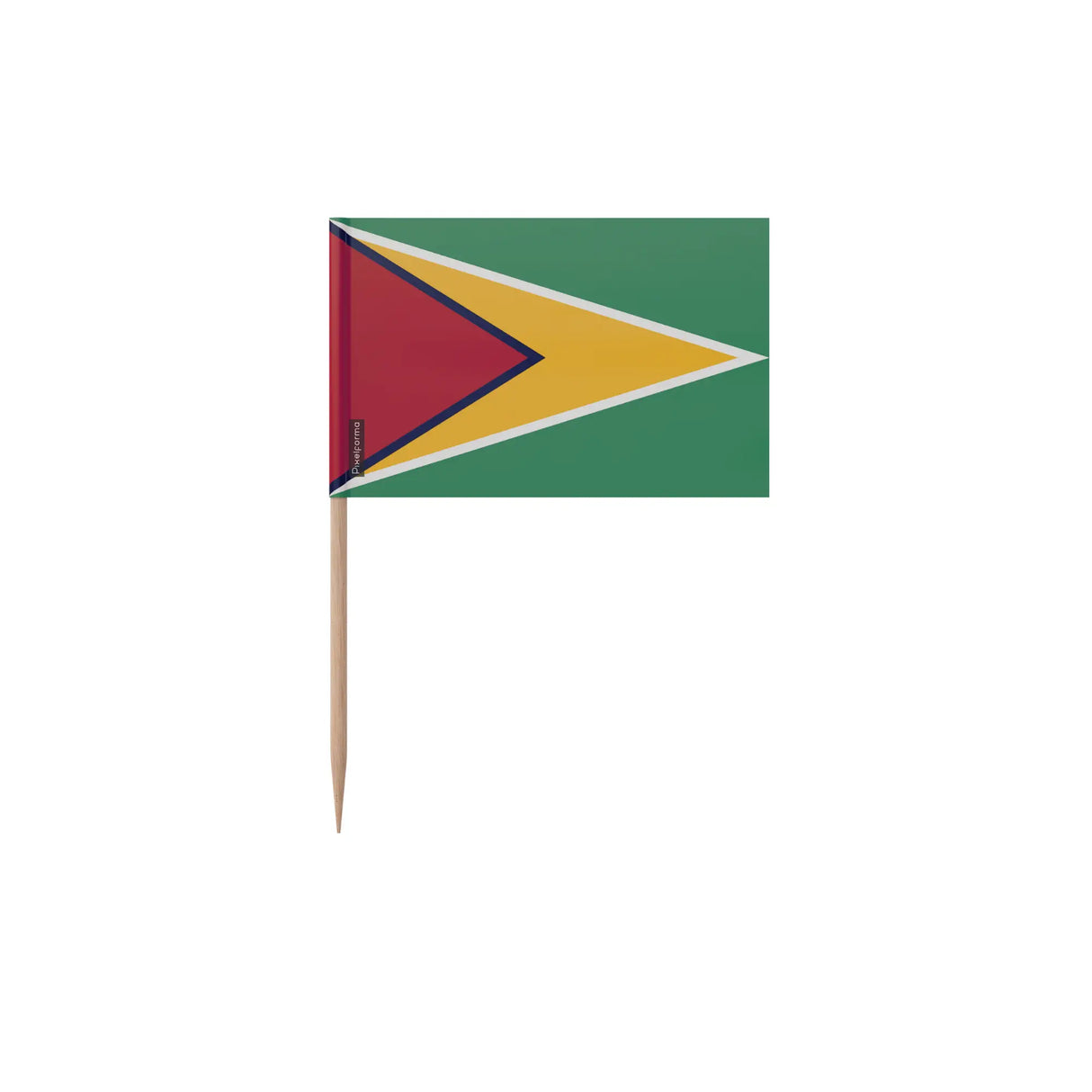 Cure-dents drapeau guyana plastique adhésif bambou