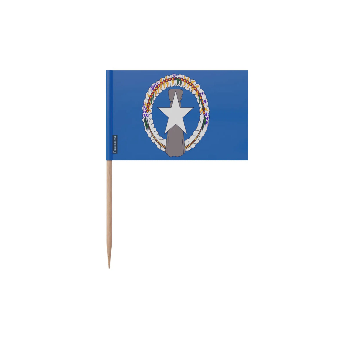 Cure-dents drapeau îles mariannes plastique bâton bambou