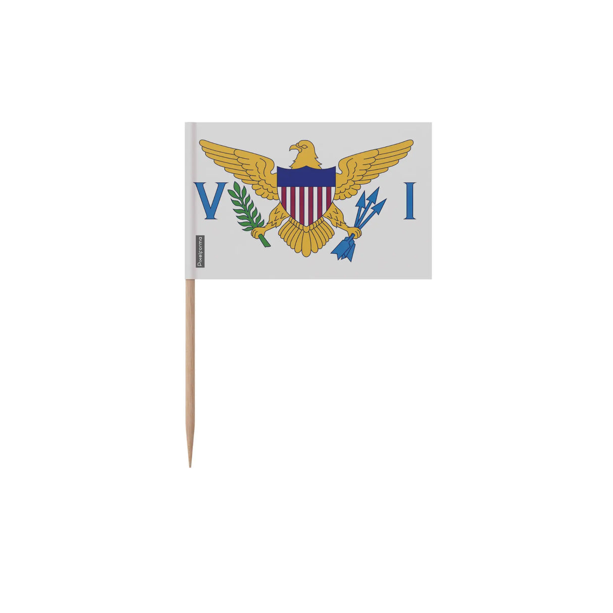 Cure-dents drapeau îles vierges plastique bâton bambou