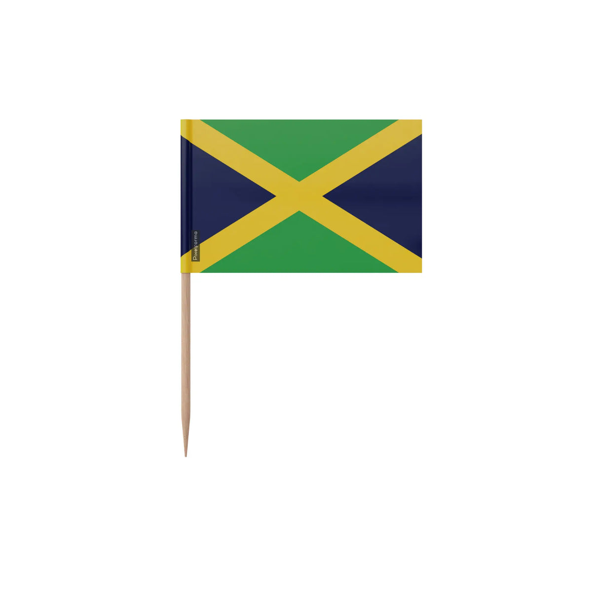 Cure-dents drapeau jamaïque plastique adhésif bambou