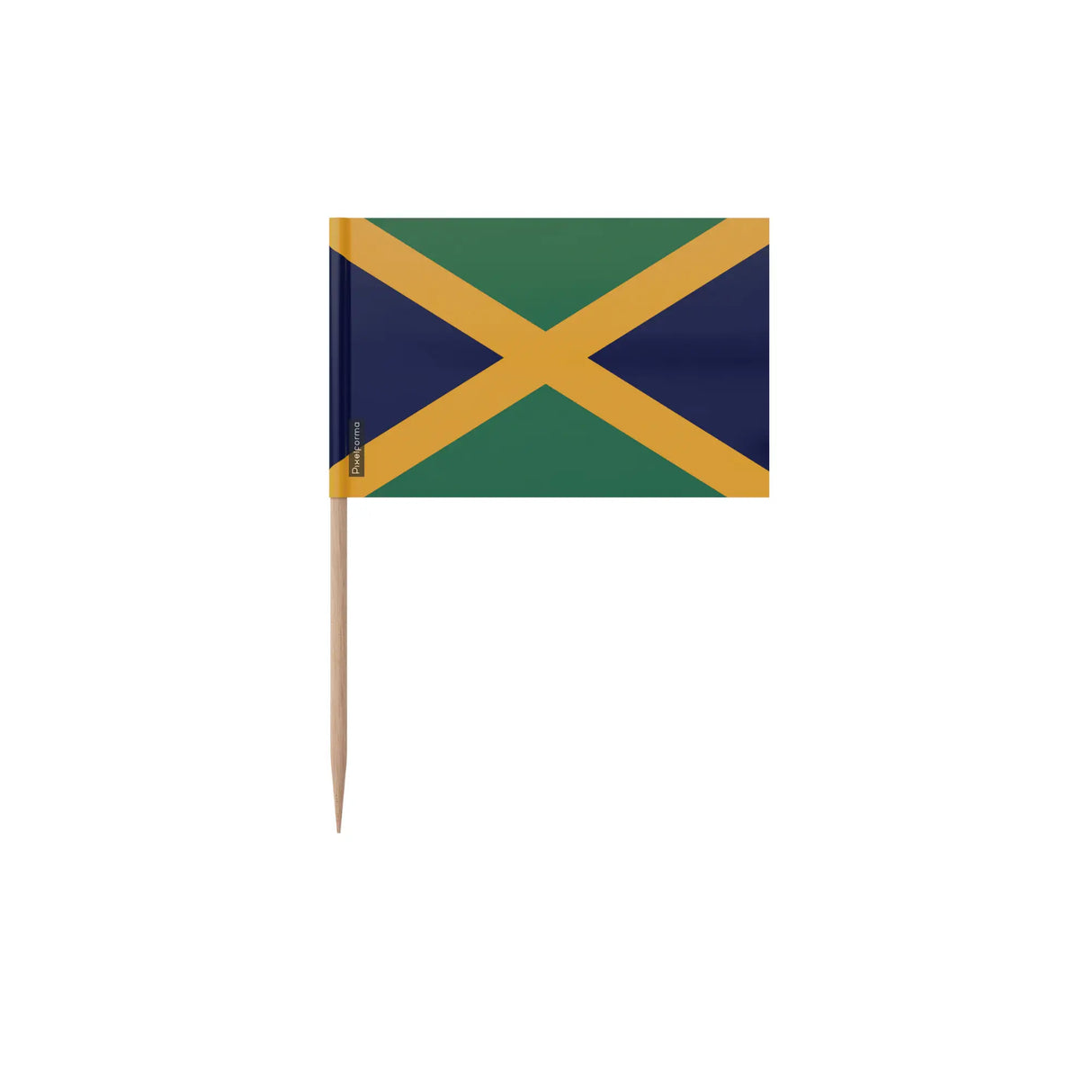 Cure-dents drapeau jamaïque plastique adhésif bambou