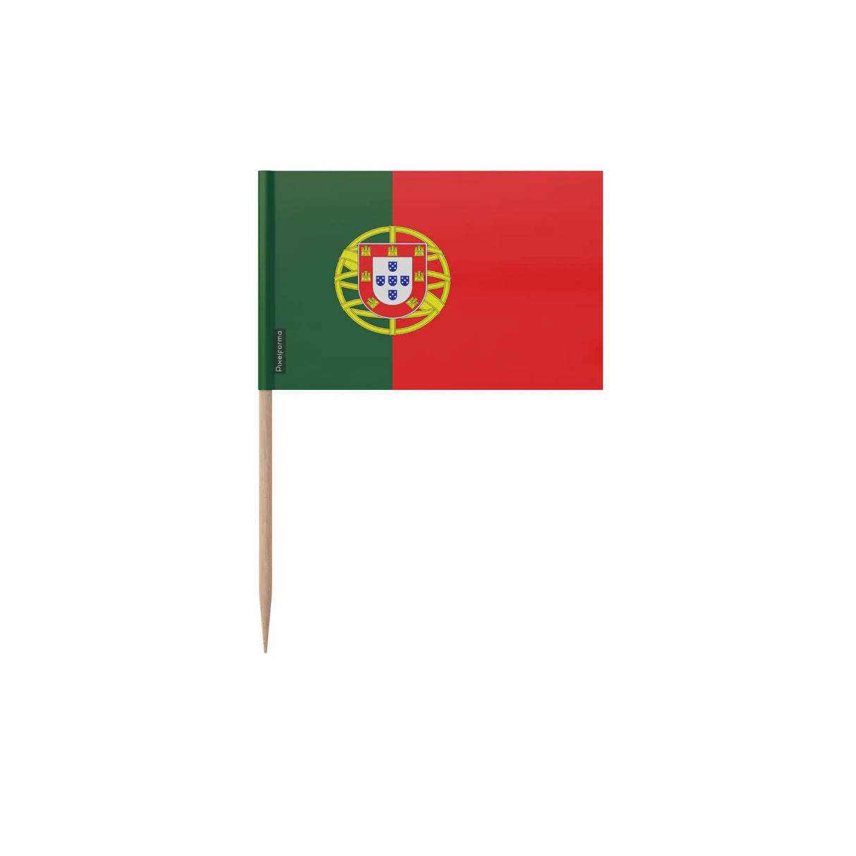 Cure-dents drapeau portugal plastique adhésif bambou