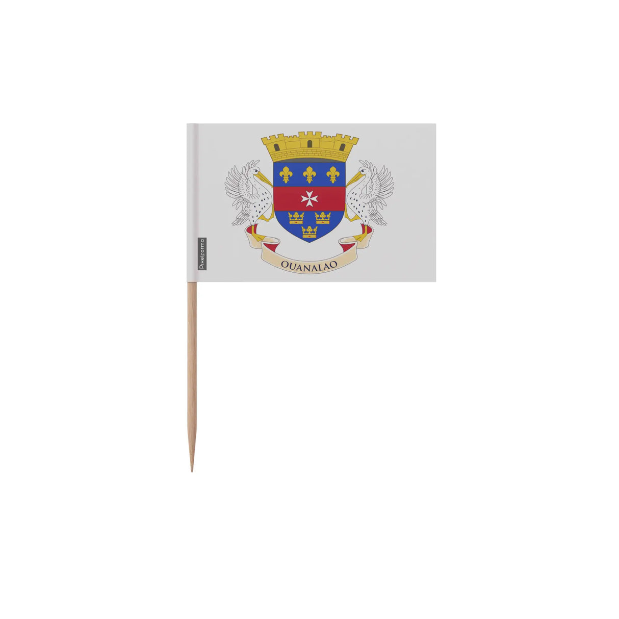 Cure-dents drapeau saint-barthélemy plastique bambou