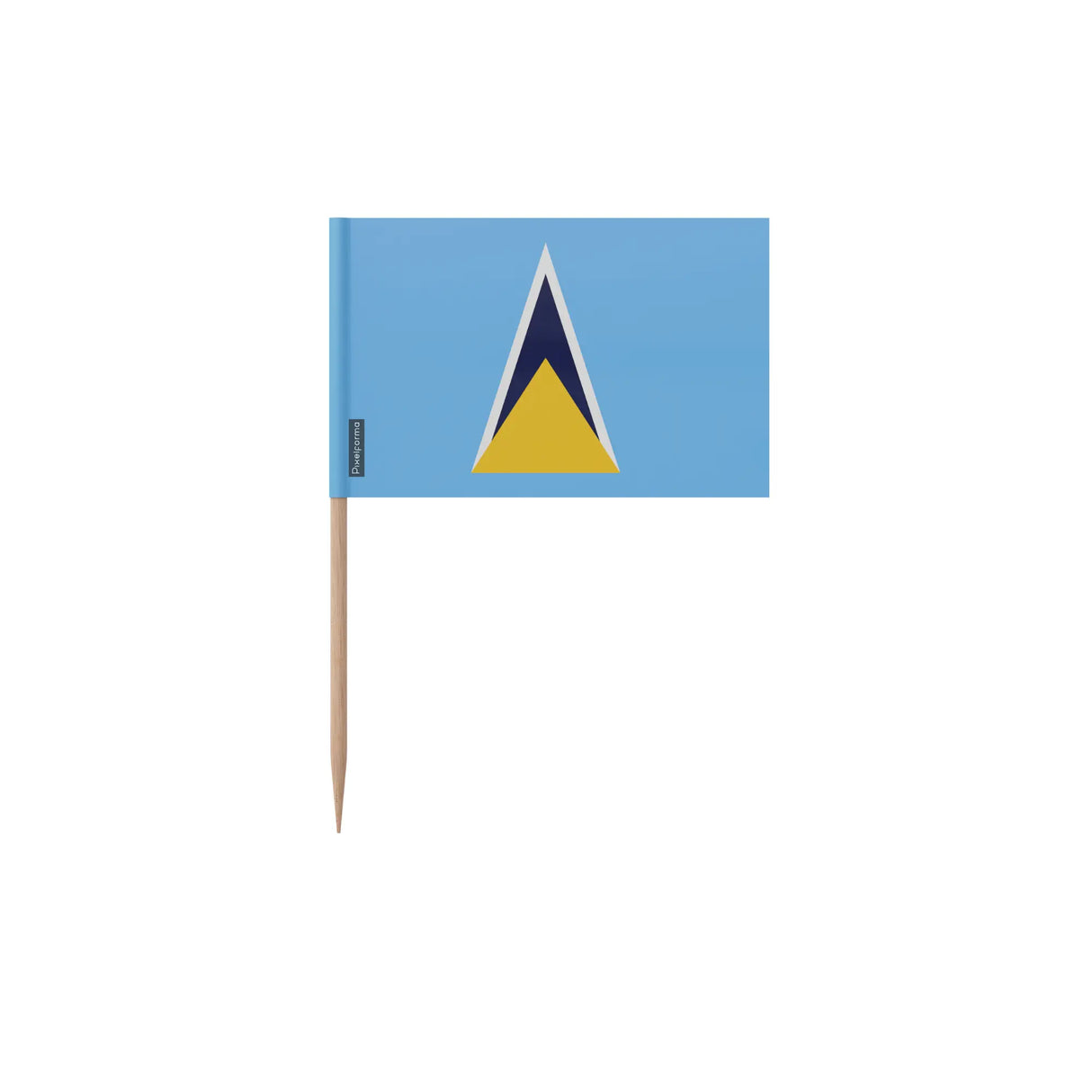 Cure-dents drapeau sainte-lucie plastique bâton bambou