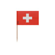Cure-dents drapeau suisse plastique adhésif bâton bambou