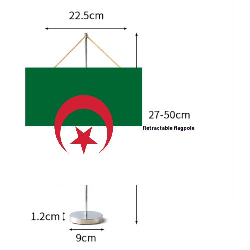 Fanion Table Drapeau Algérie en Polyester
