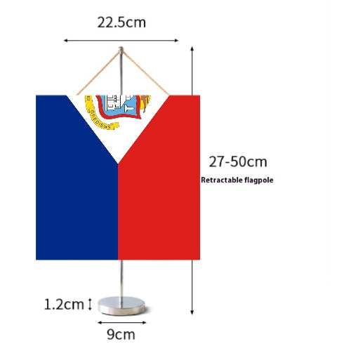 Fanion Table Drapeau Saint-Martin en Polyester