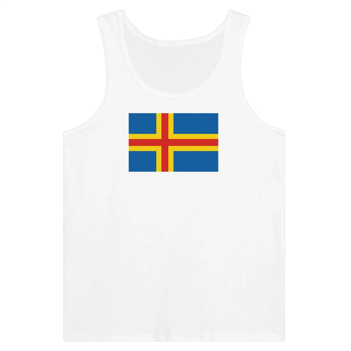 Débardeur drapeau d’åland tissu léger imprimé couleur