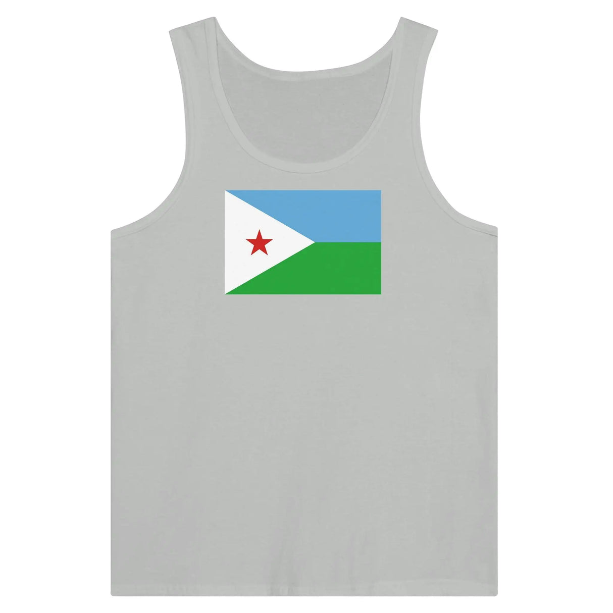 Débardeur drapeau djibouti tissu léger filé à l’anneau