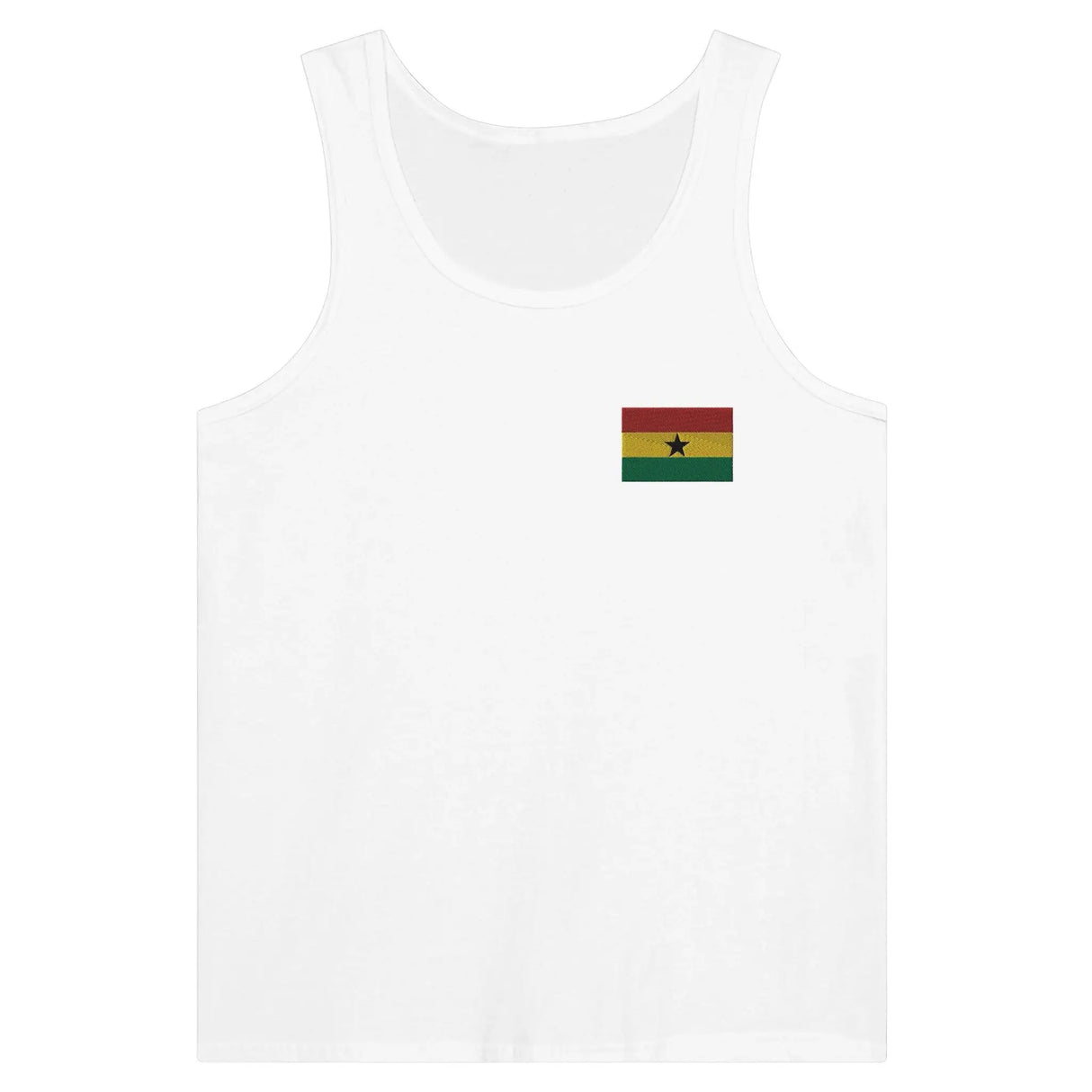 Débardeur drapeau ghana tissu léger broderie couleur