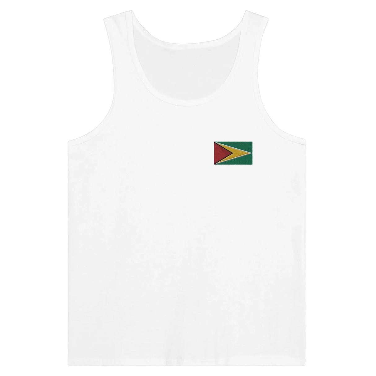 Débardeur drapeau guyana broderie couleur tissu léger