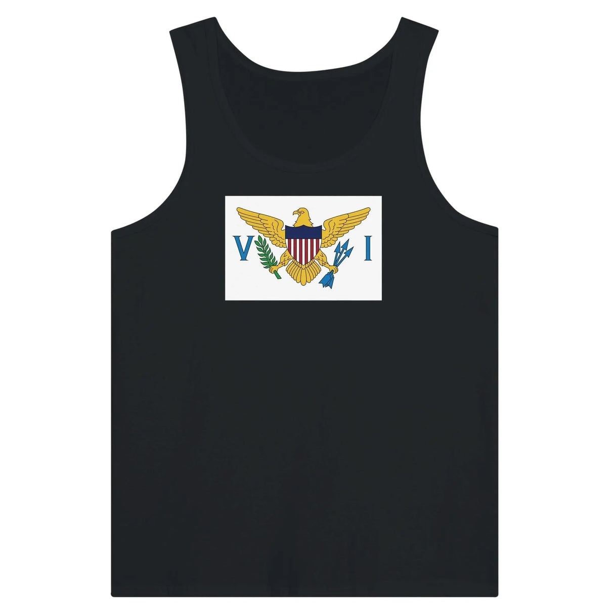 Débardeur drapeau îles vierges tissu léger filé à l’anneau