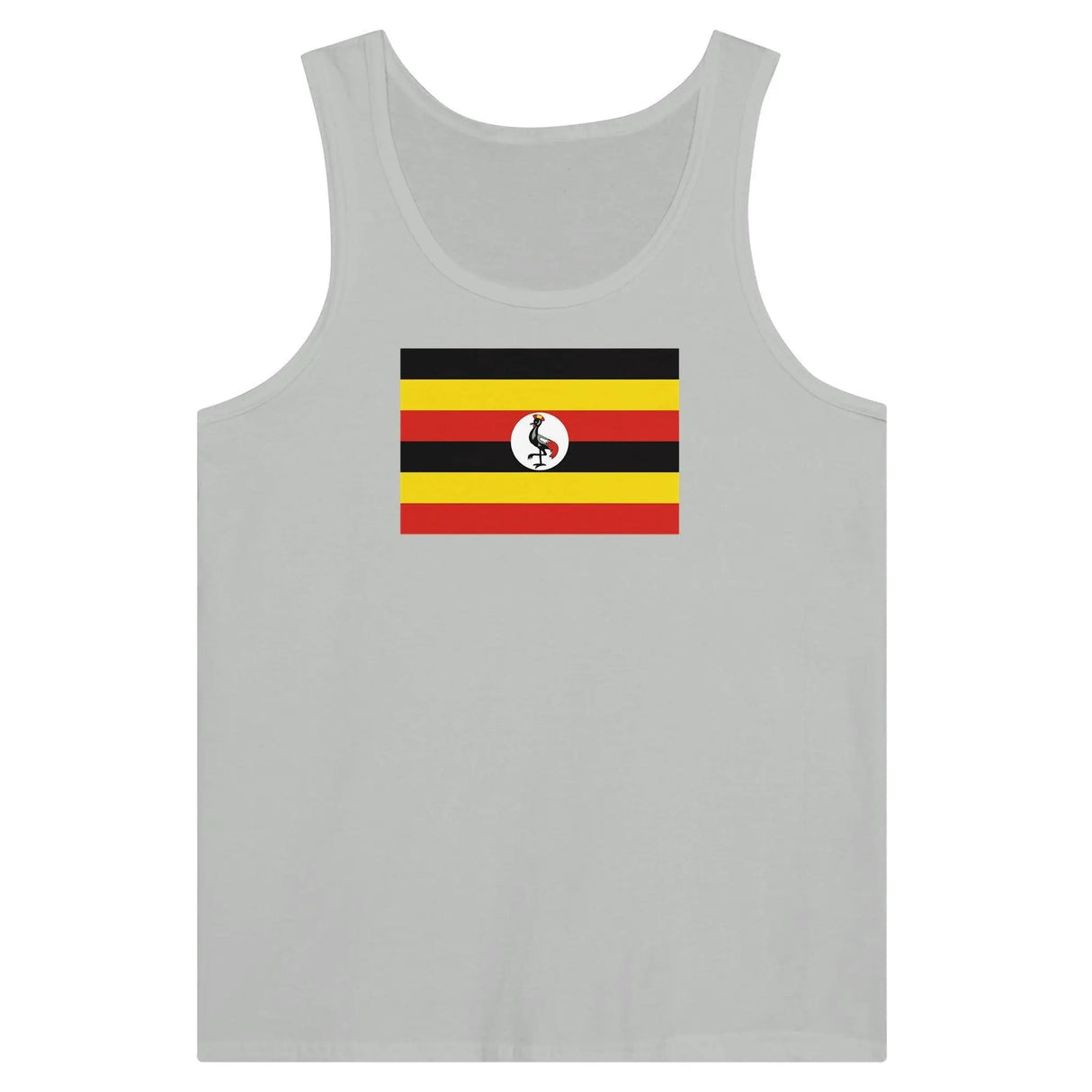 Débardeur drapeau ouganda tissu léger couleur filé à l’anneau