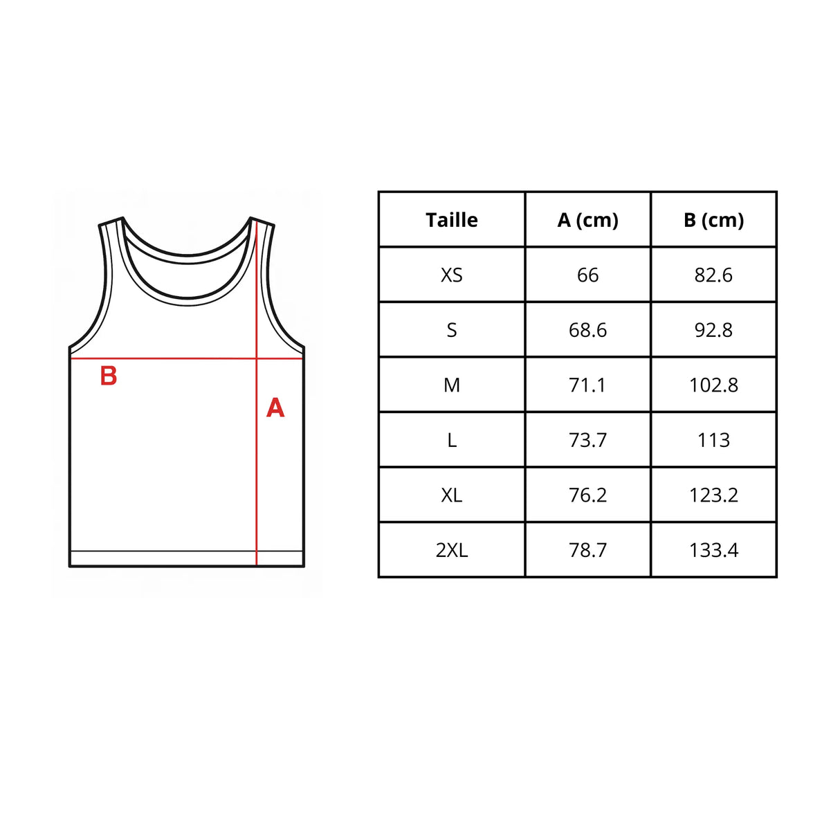 Débardeur drapeau qatar broderie couleur tissu léger