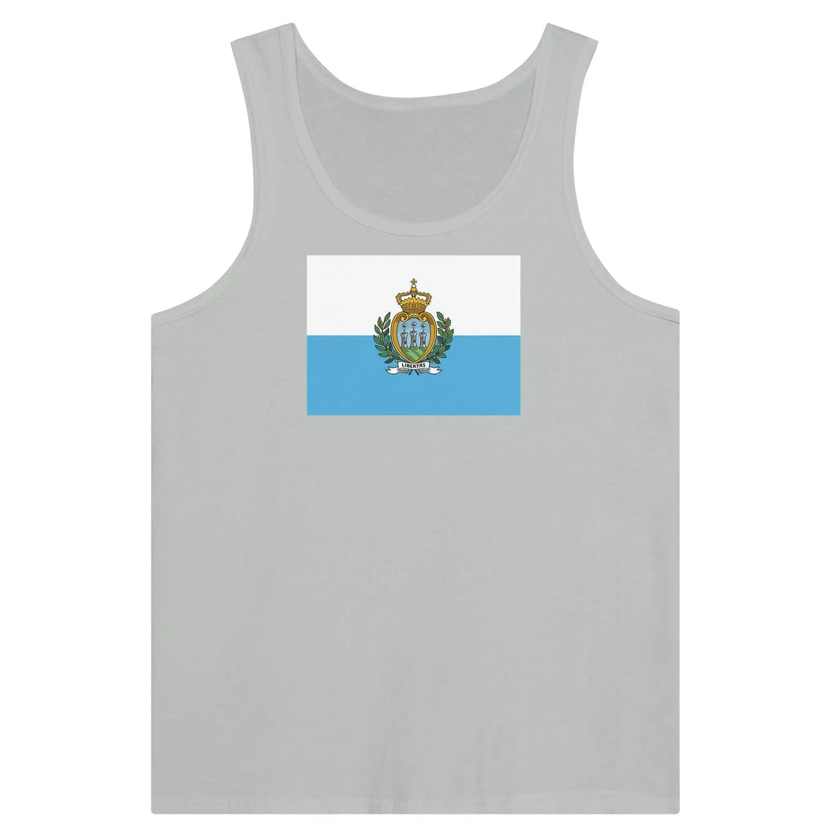 Débardeur drapeau saint-marin tissu léger filé à l’anneau