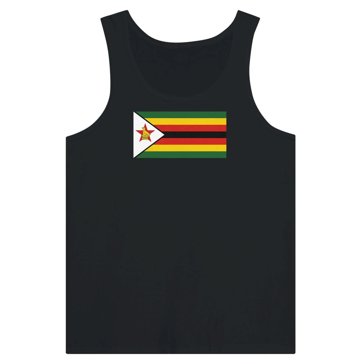 Débardeur drapeau zimbabwe tissu léger coton filé à l’anneau