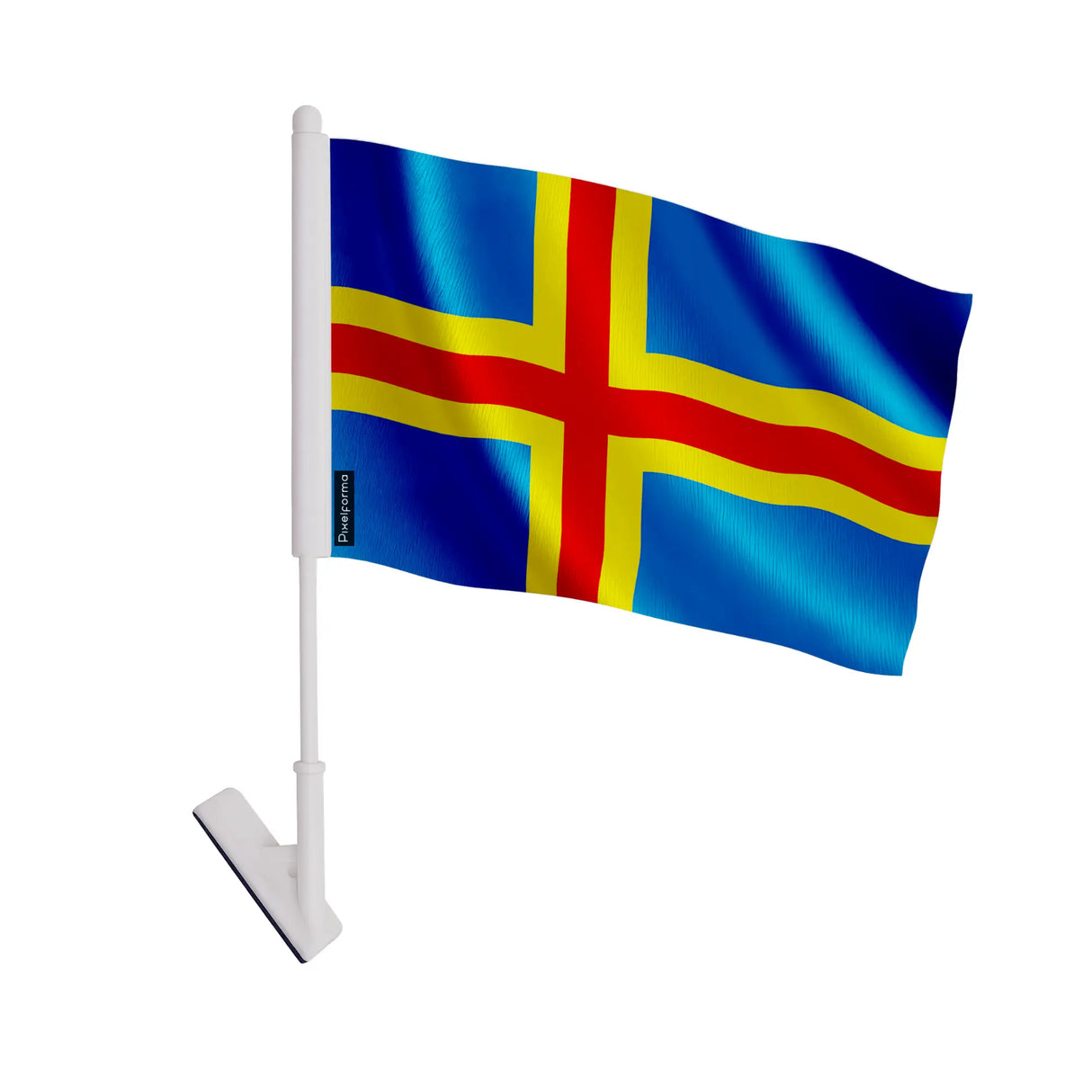 Drapeau adhésif åland polyester souple facile à coller