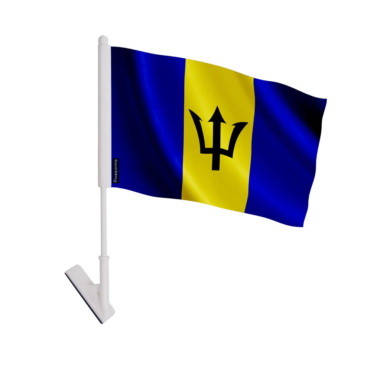 Drapeau adhésif barbade en polyester facile à coller