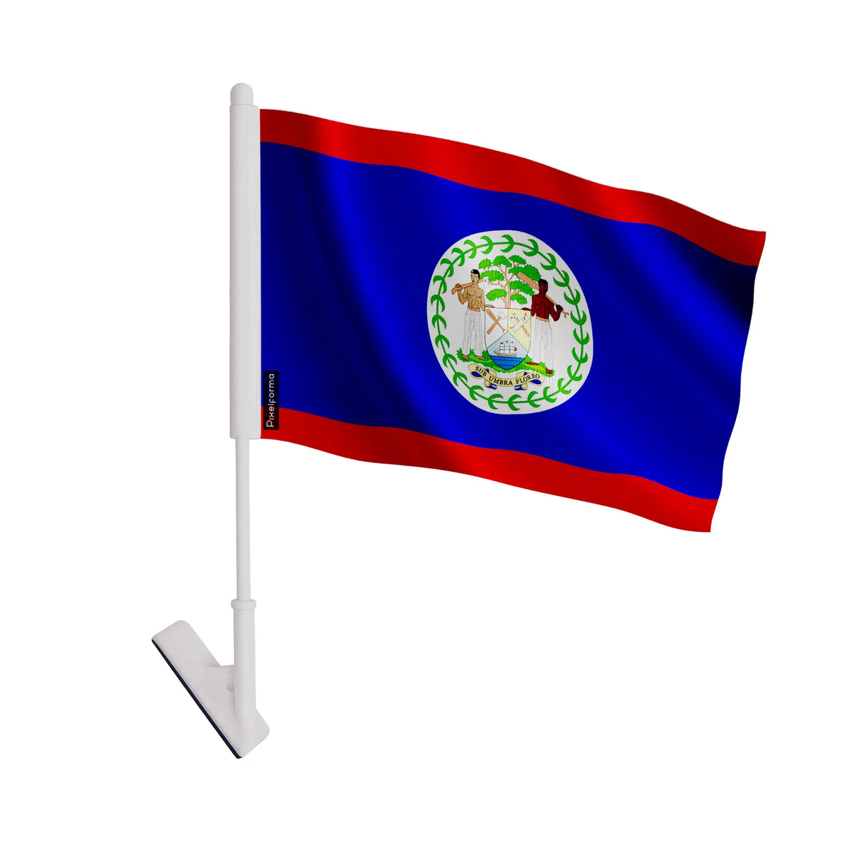 Drapeau adhésif belize polyester souple facile à coller