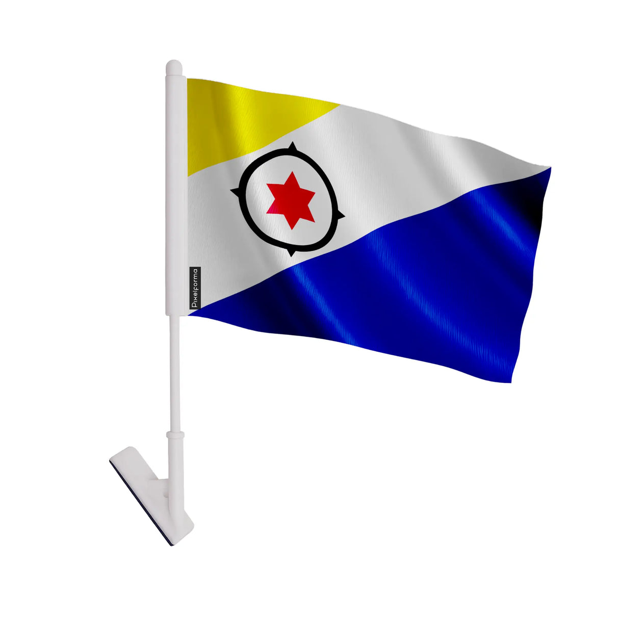 Drapeau adhésif bonaire polyester facile pour surfaces vitrées