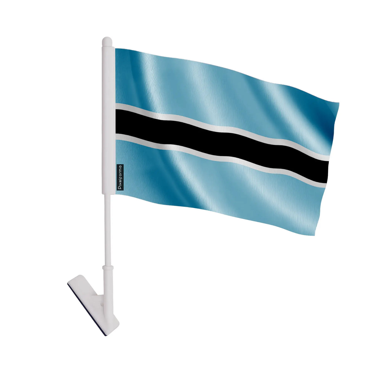 Drapeau adhésif botswana polyester souple facile à coller