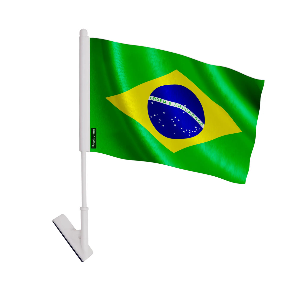 Drapeau adhésif brésil en polyester souple à coller facilement